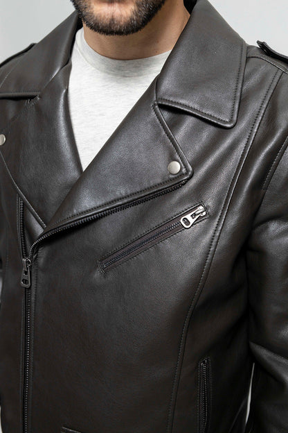 Nash Vegan Faux Leather Jacket Men's Vegan Faux Leather jacket FMCo   