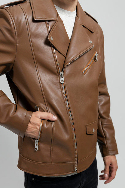 Nash Vegan Faux Leather Jacket Men's Vegan Faux Leather jacket FMCo   