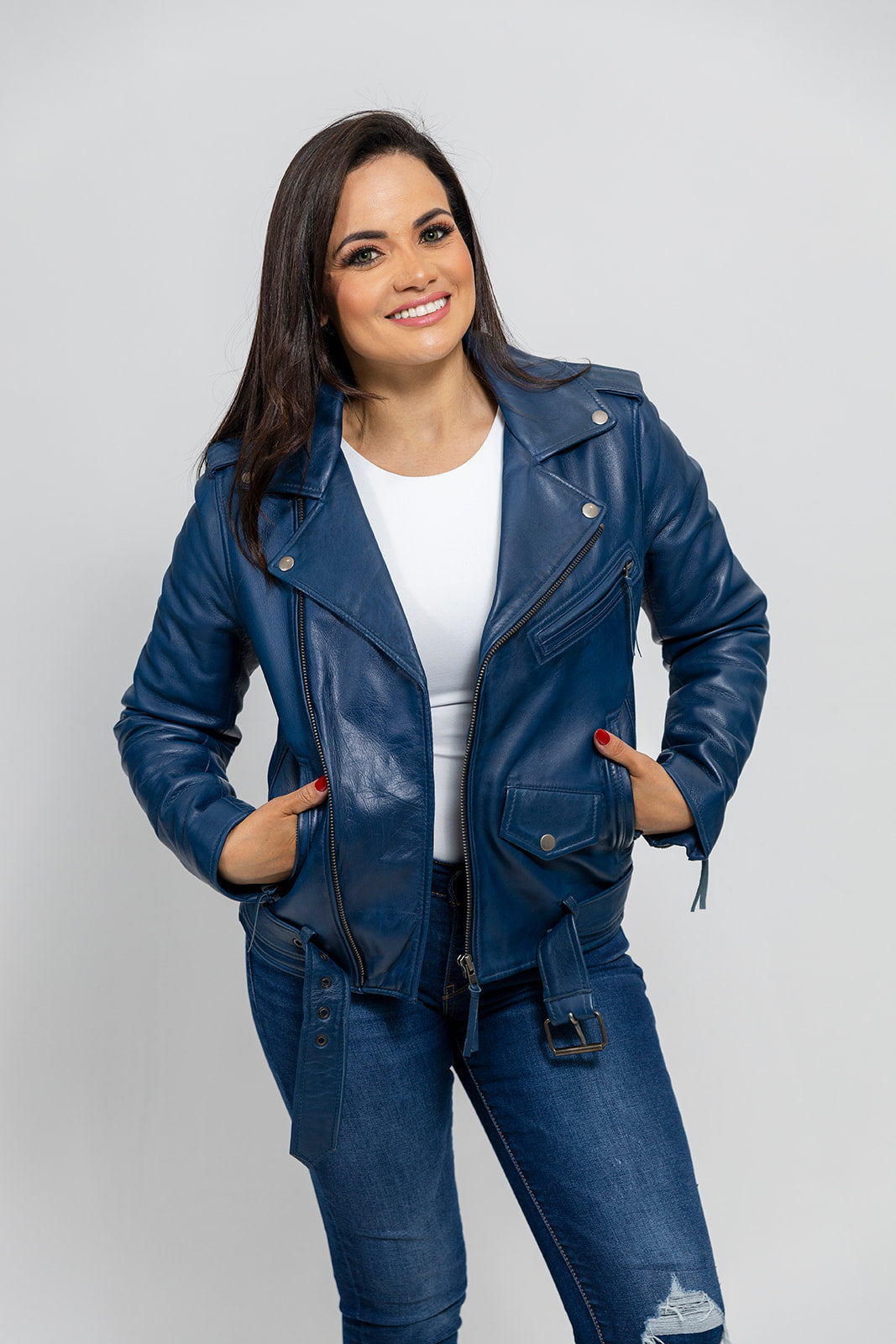 Rockstar Moto Lambskin Leather Jacket Women's Fashion Leather Jacket FMCo   