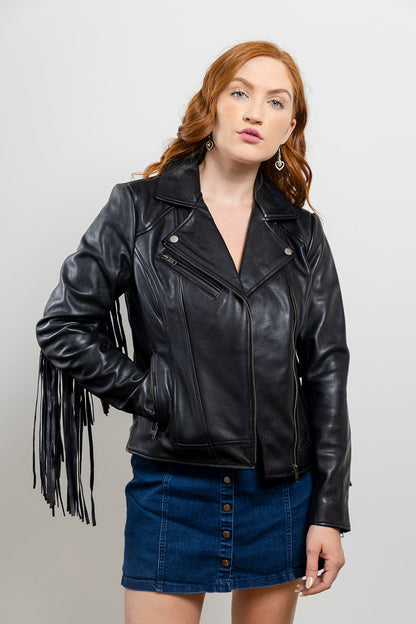 Daisy Womens Fashion Leather Jacket Women's Leather Jacket FMCo   