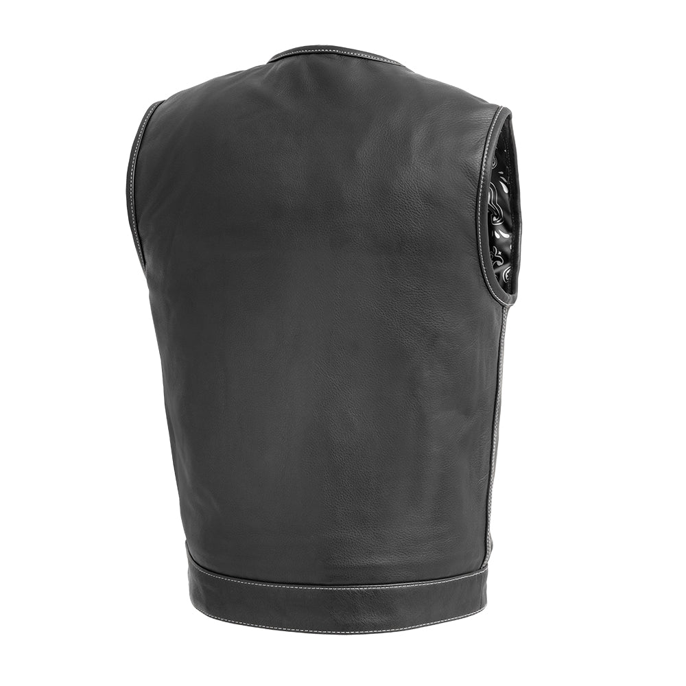 Bandit Men's Leather Motorcycle Vest Men's Leather Vest First Manufacturing Company