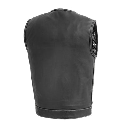 Bandit Men's Leather Motorcycle Vest Men's Leather Vest First Manufacturing Company