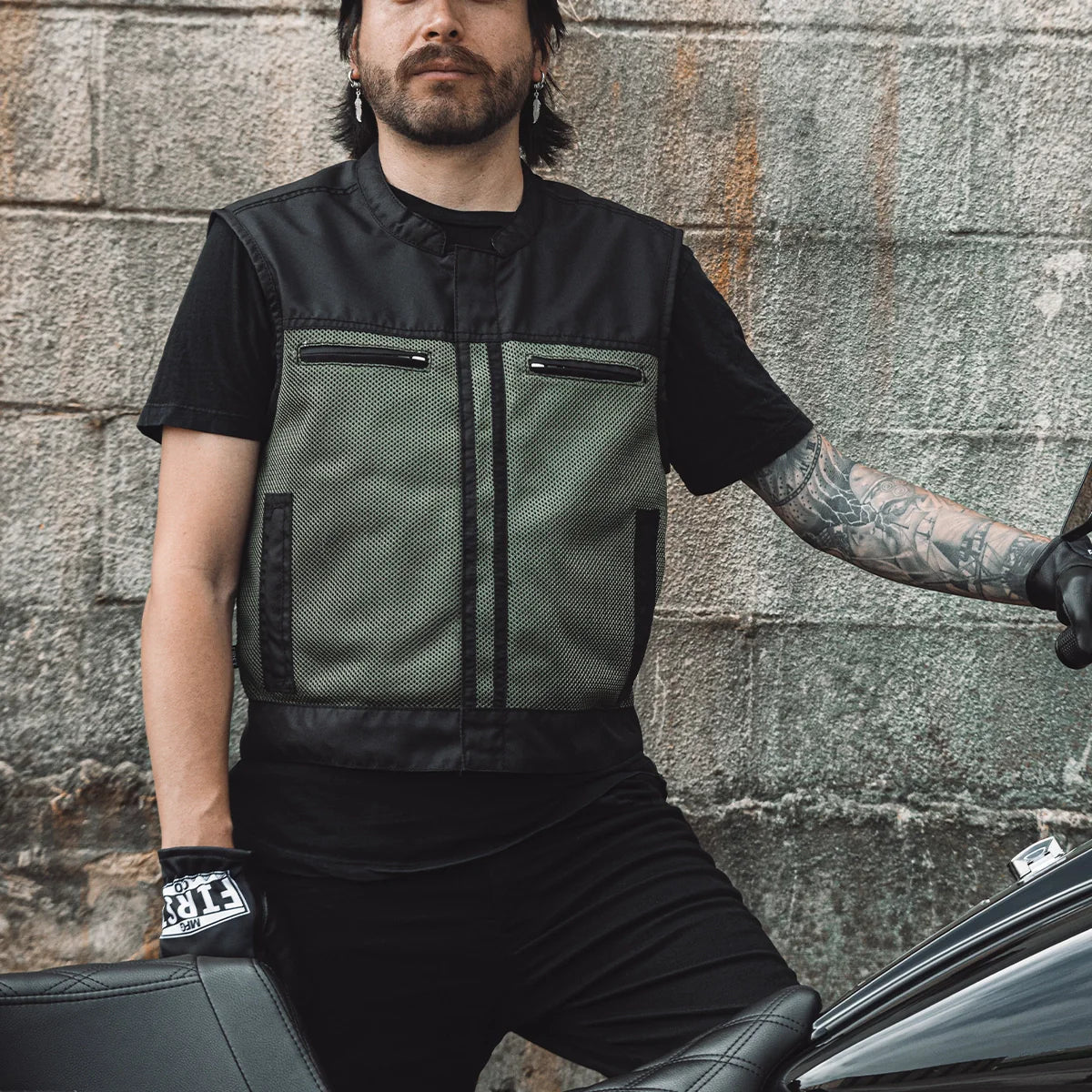 Lowrider Moto Mesh Men's Motorcycle Vest Men's Moto Mesh Vest First Manufacturing Company