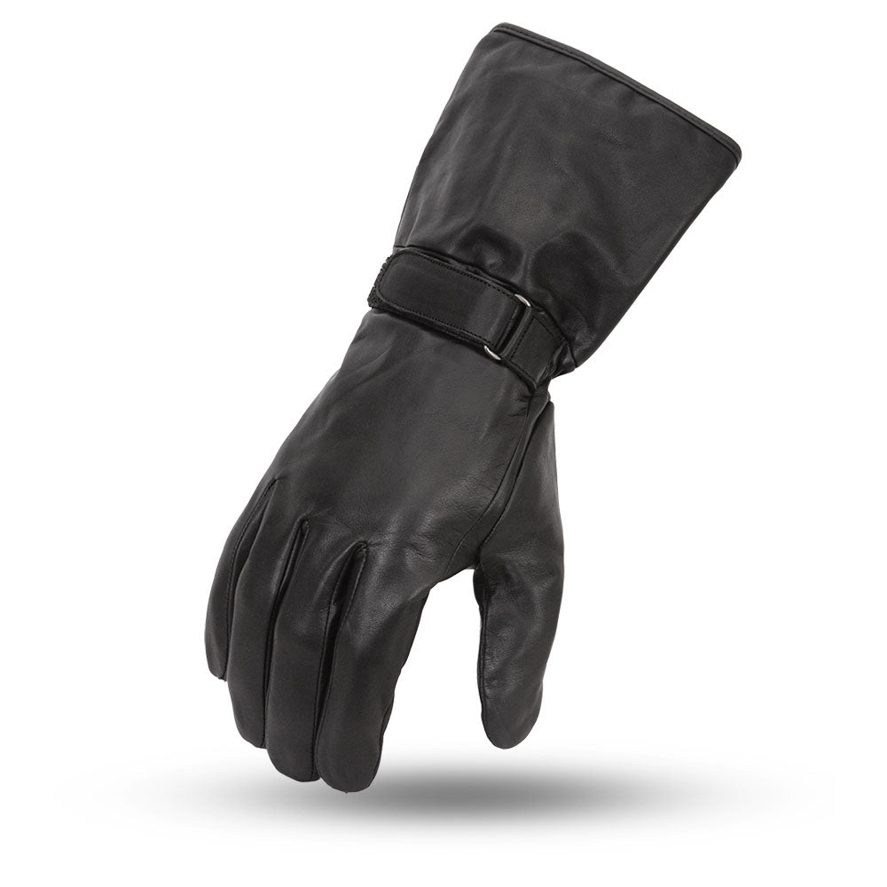 Blaze Men's Motorcycle Leather Gauntlet Men's Gauntlet First Manufacturing Company Black XS