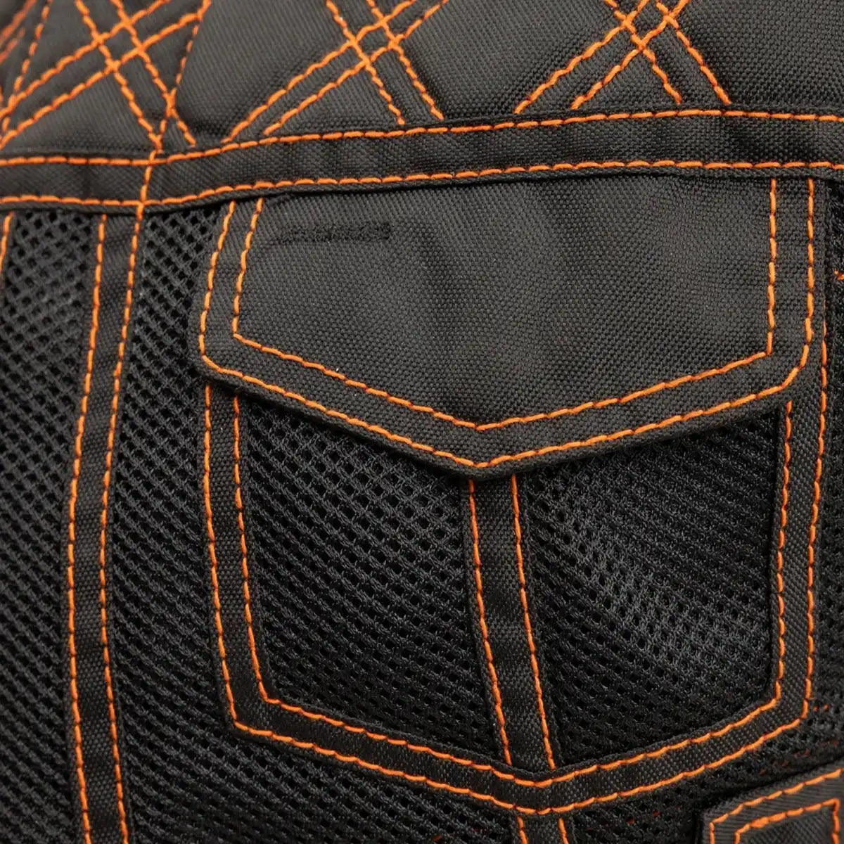 Bonnie Moto Mesh Women's Motorcycle Vest - Diamond Quilt Women's Moto Mesh Vest First Manufacturing Company