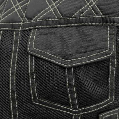 Bonnie Moto Mesh Women's Motorcycle Vest - Diamond Quilt Women's Moto Mesh Vest First Manufacturing Company