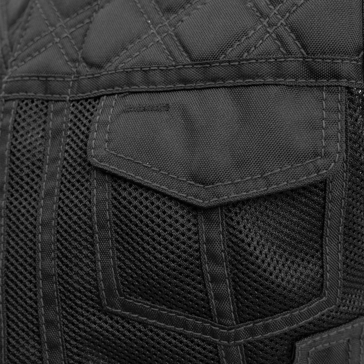 Bonnie Moto Mesh Women's Motorcycle Vest - Diamond Quilt Women's Moto Mesh Vest First Manufacturing Company