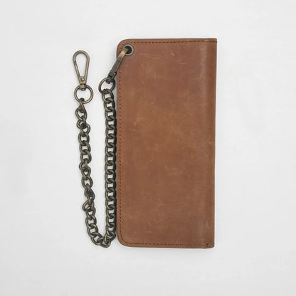LARGE TRUCKER - Vegetable Tanned Leather Wallet Leather Wallet First Manufacturing Company