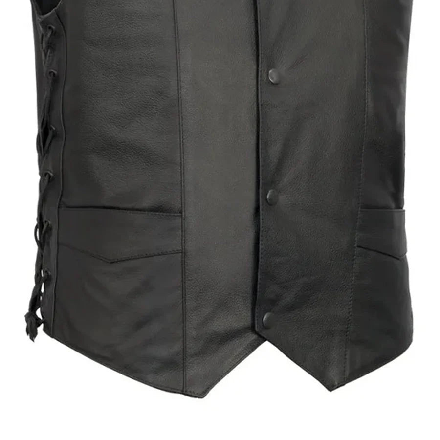 Carbine Men's Western Style Leather Motorcycle Vest Men's Leather Vest First Manufacturing Company