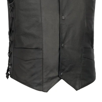 Carbine Men's Western Style Leather Motorcycle Vest Men's Leather Vest First Manufacturing Company