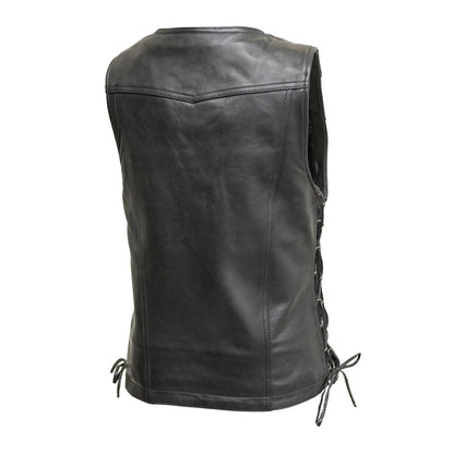 Cindy - Women's Motorcycle Sheepskin Vest Women's Leather Vest First Manufacturing Company