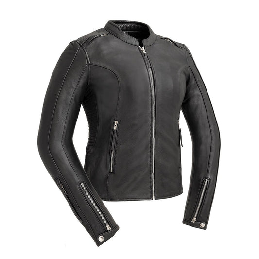 Cyclone - Women's Motorcycle Leather Jacket Women's Leather Jacket First Manufacturing Company Black XS