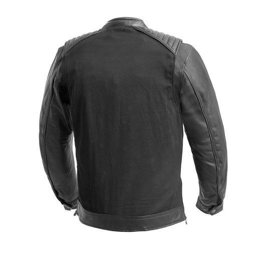 Daredevil Men's Motorcycle Twill/Leather Jacket Men's Twill Jacket First Manufacturing Company
