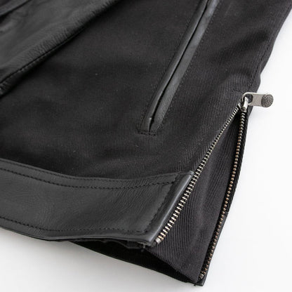 Daredevil Men's Motorcycle Twill/Leather Jacket Men's Twill Jacket First Manufacturing Company