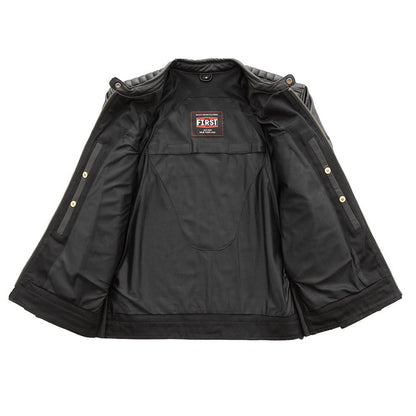 Daredevil Men's Motorcycle Twill/Leather Jacket Men's Twill Jacket First Manufacturing Company