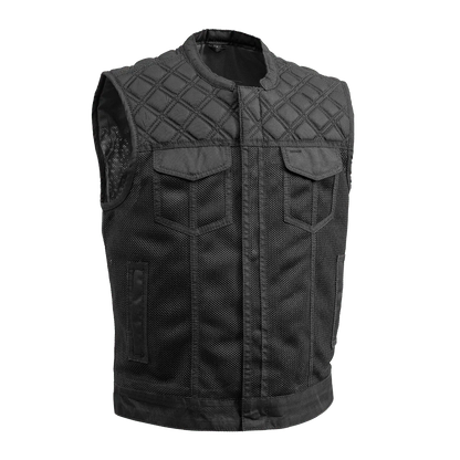 Downside Moto Mesh Men's Motorcycle Vest Men's Moto Mesh Vest First Manufacturing Company Black S