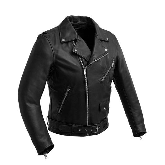 Fillmore Men's Motorcycle Leather Jacket (Copy) Men's Leather Jacket First Manufacturing Company Black XS