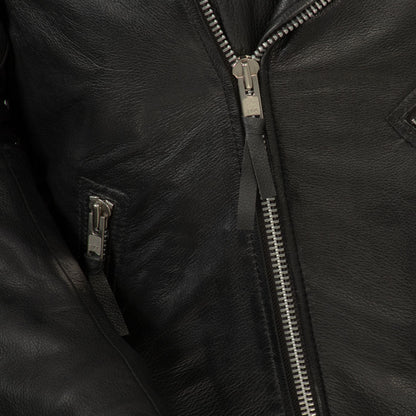 Fillmore Men's Motorcycle Leather Jacket Black Men's Leather Jacket Jackets