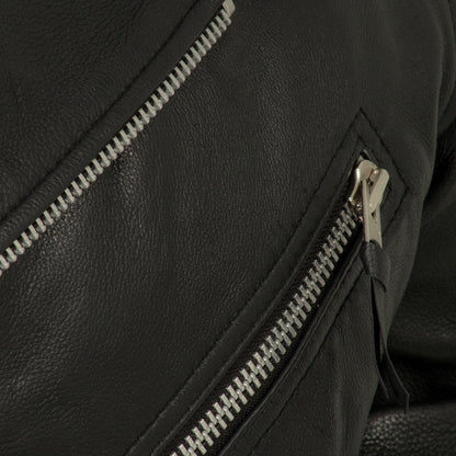 Fillmore Men's Motorcycle Leather Jacket Black Men's Leather Jacket Jackets