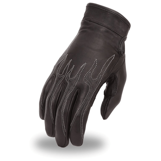 Fire Blade Men's Motorcycle Leather Gloves Men's Gloves First Manufacturing Company Black XS