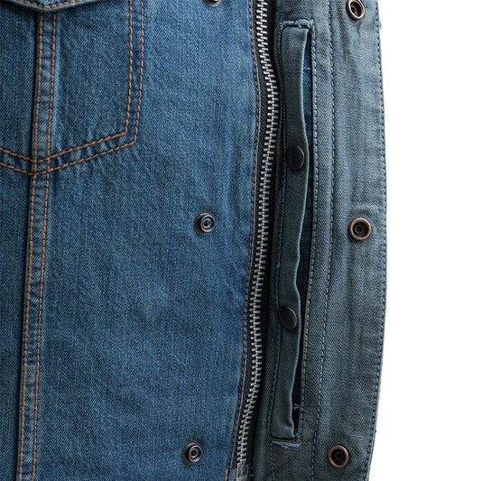 Havoc Men's Denim Motorcycle Vest Men's Denim Vest First Manufacturing Company
