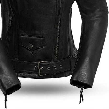 Iris - Women's Motorcycle Leather Jacket Women's Leather Jacket First Manufacturing Company