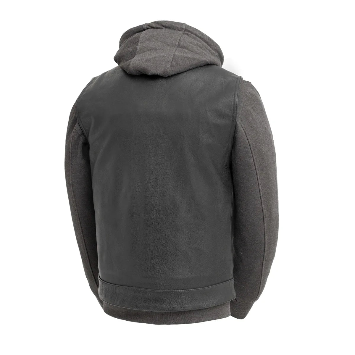 Kent Men's Motorcycle Leather Vest and Hoodie Men's Hoodie First Manufacturing Company