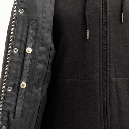 Kent Men's Motorcycle Leather Vest and Hoodie Men's Hoodie First Manufacturing Company