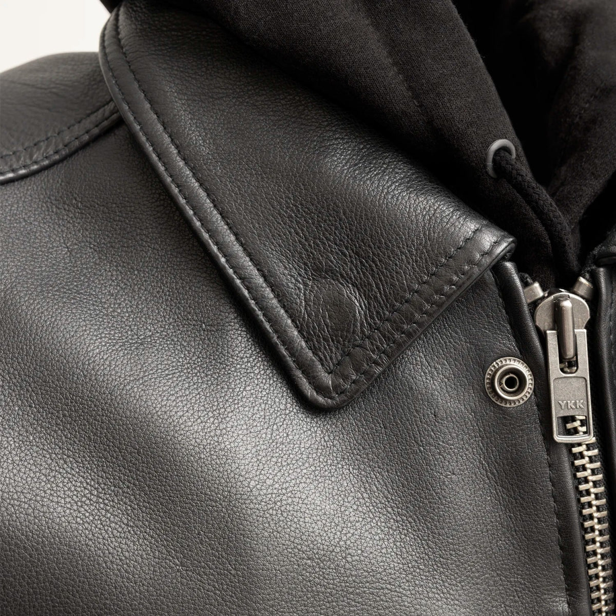 Kent Men's Motorcycle Leather Vest and Hoodie Men's Hoodie First Manufacturing Company