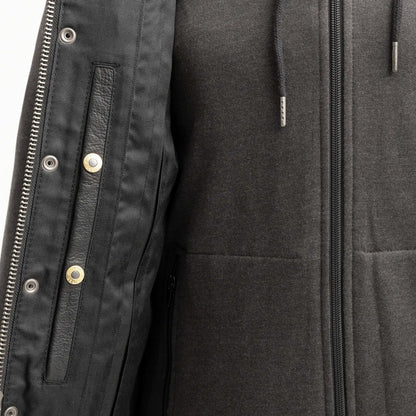 Kent Men's Motorcycle Leather Vest and Hoodie Men's Hoodie First Manufacturing Company