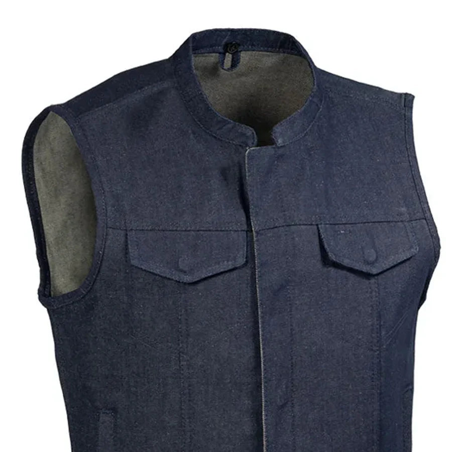 Kershaw Men's Motorcycle Denim Vest Men's Denim Vest First Manufacturing Company