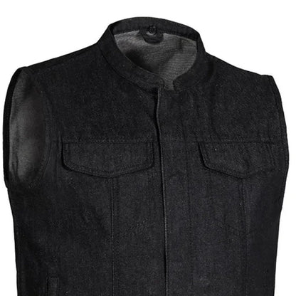 Kershaw Men's Motorcycle Denim Vest Men's Denim Vest First Manufacturing Company