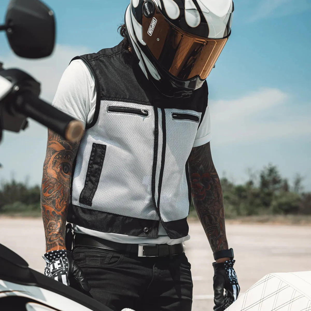 Lowrider Moto Mesh Men's Motorcycle Vest Men's Moto Mesh Vest First Manufacturing Company