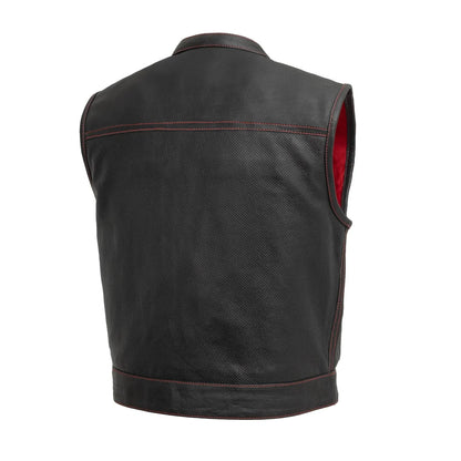 Lowrider Perforated Men's Leather Vest Men's Perforated Leather Vest First Manufacturing Company