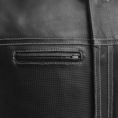 Lowrider Perforated Men's Leather Vest Men's Perforated Leather Vest First Manufacturing Company