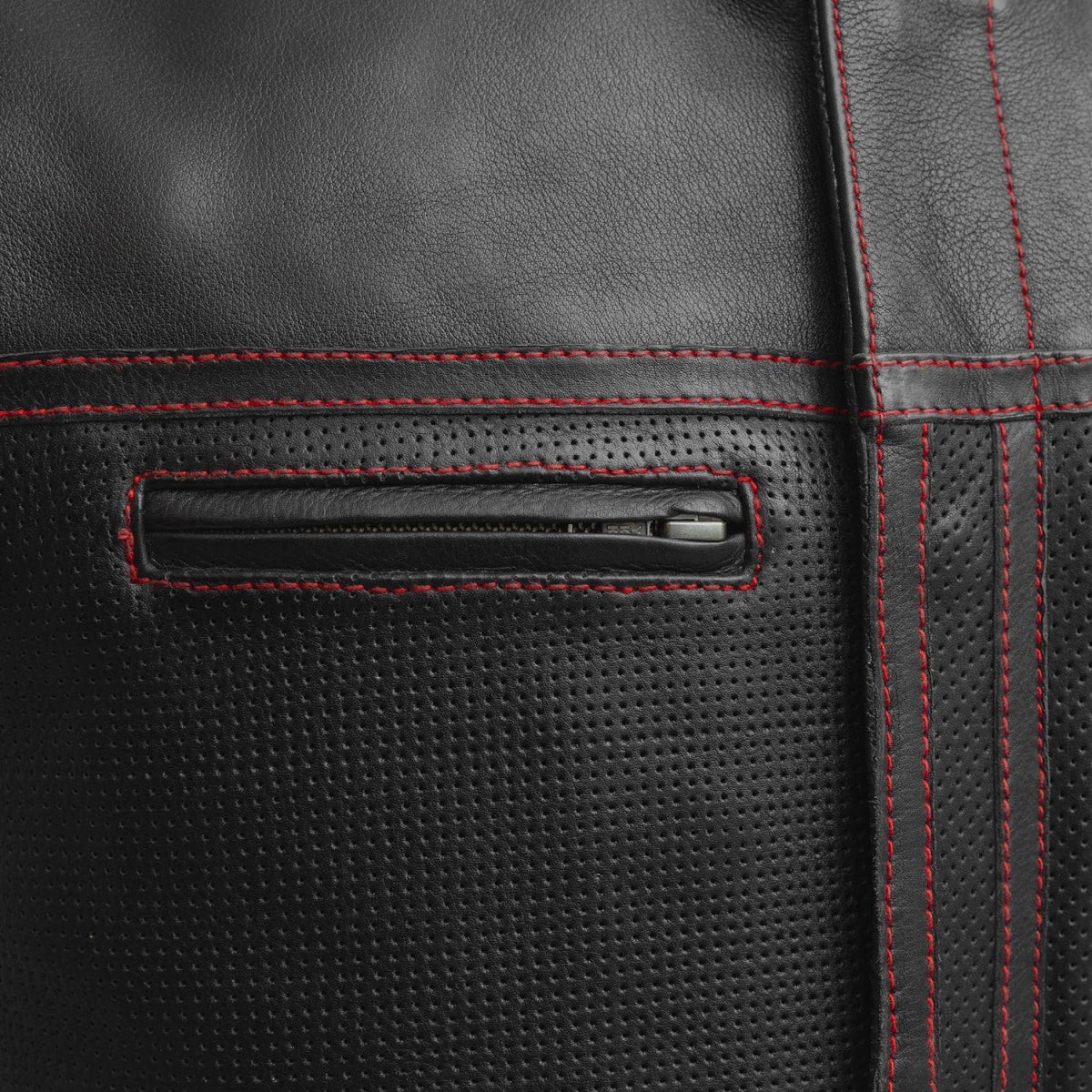 Lowrider Perforated Men's Leather Vest Men's Perforated Leather Vest First Manufacturing Company