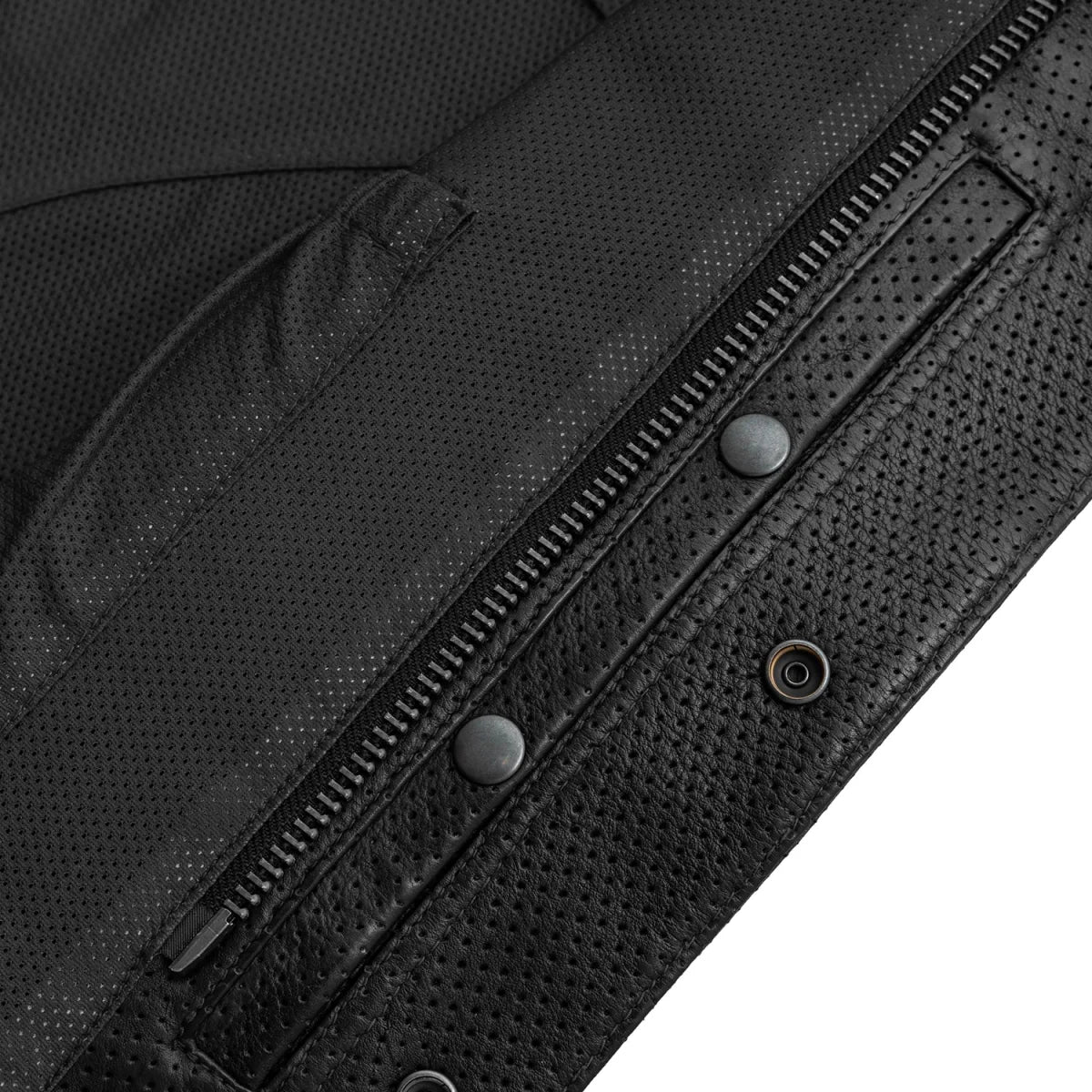 Lowside Men's Perforated Motorcycle Leather Vest Men's Perforated Leather Vest First Manufacturing Company