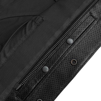 Lowside Men's Perforated Motorcycle Leather Vest Men's Perforated Leather Vest First Manufacturing Company