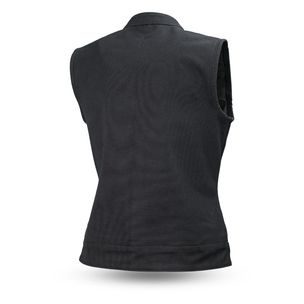 Ludlow Women's Motorcycle Canvas Vest Women's Canvas Vest First Manufacturing Company