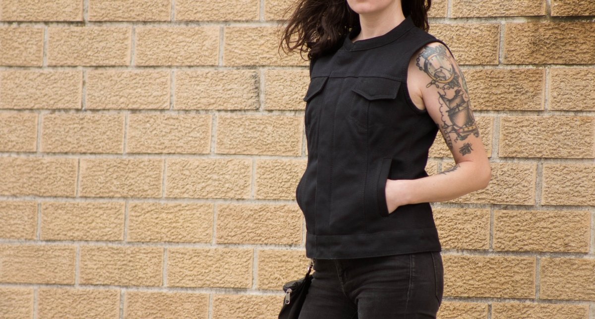 Ludlow Women's Motorcycle Canvas Vest Women's Canvas Vest First Manufacturing Company