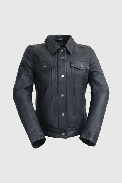 Madison Fashion Leather Jacket Women's Leather Jacket FMCo BLUE XS