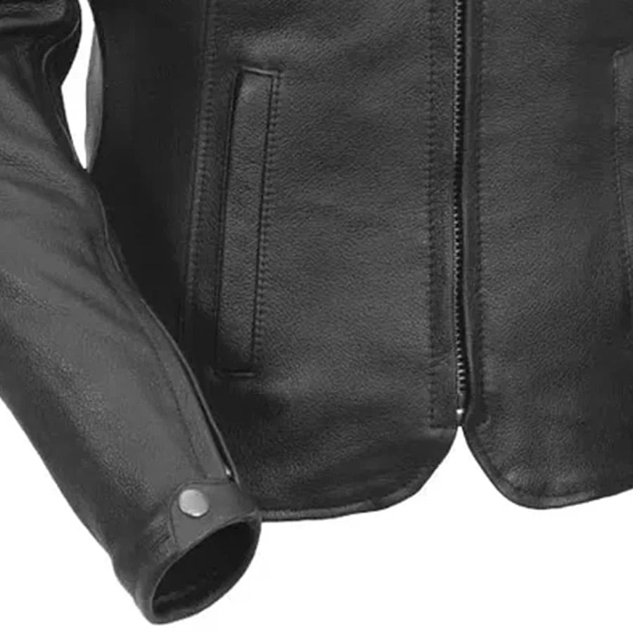 Maiden - Women's Motorcycle Leather Jacket Women's Leather Jacket First Manufacturing Company