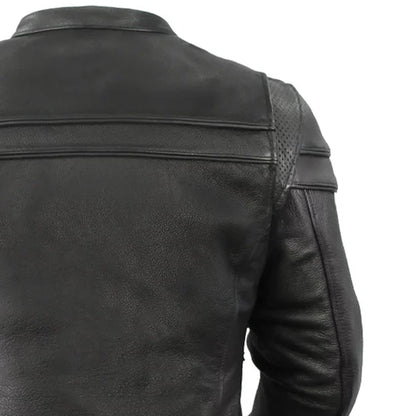 Maiden - Women's Motorcycle Leather Jacket Women's Leather Jacket First Manufacturing Company