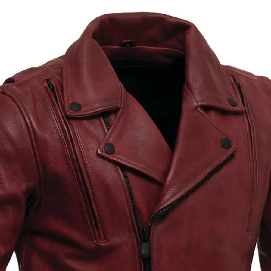 Night Rider Men's Motorcycle Leather Jacket Men's Leather Jacket First Manufacturing Company