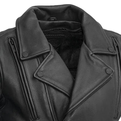 Night Rider Men's Motorcycle Leather Jacket Men's Leather Jacket First Manufacturing Company