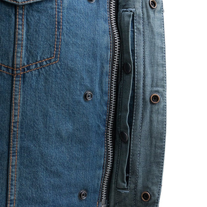 No Limit - Men's Motorcycle Denim Vest Men's Denim Vest First Manufacturing Company