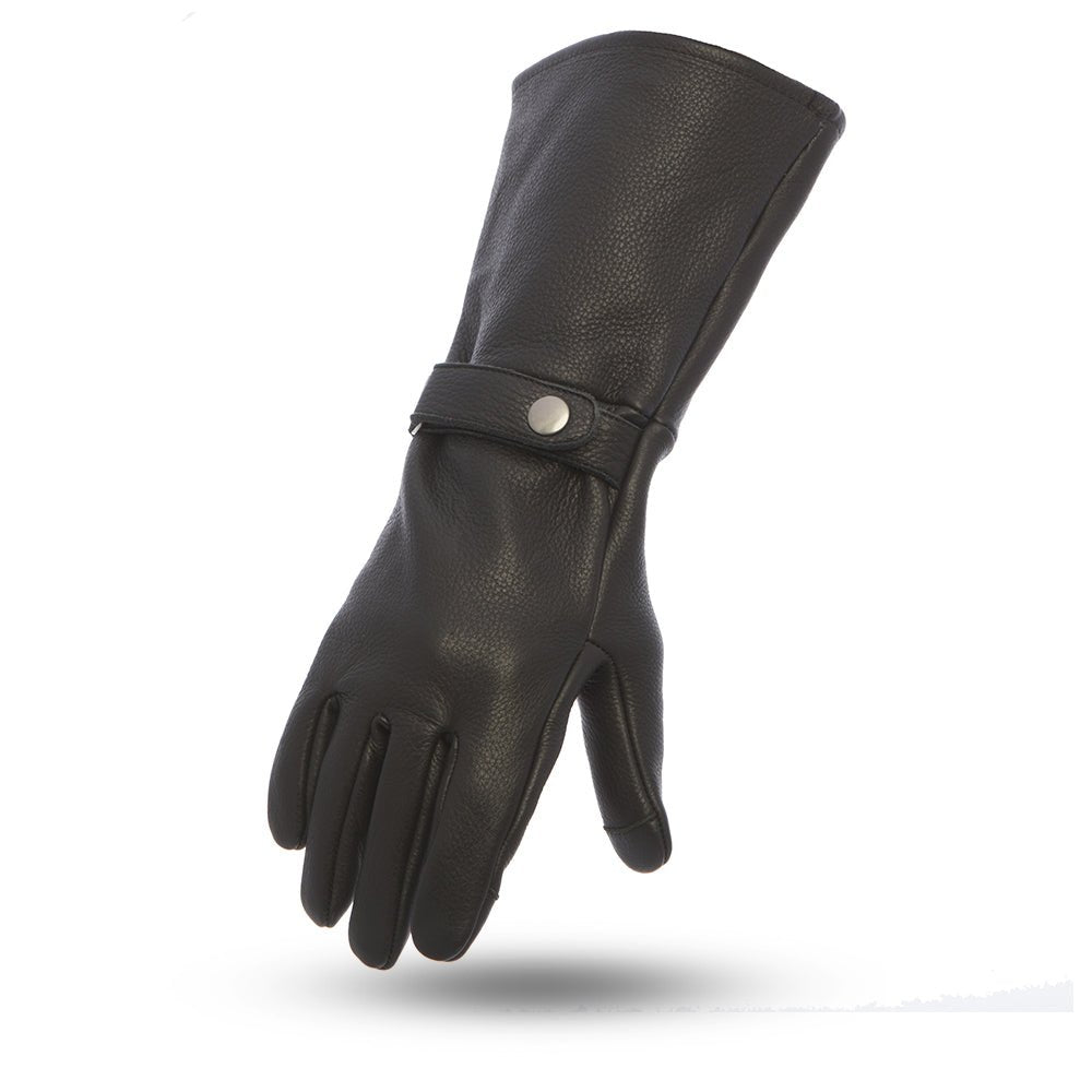 Phenom - Men's Motorcycle Leather Gauntlet Men's Gauntlet Accessories Black XS