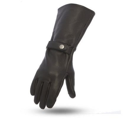 Phenom - Men's Motorcycle Leather Gauntlet Men's Gauntlet Accessories Black XS