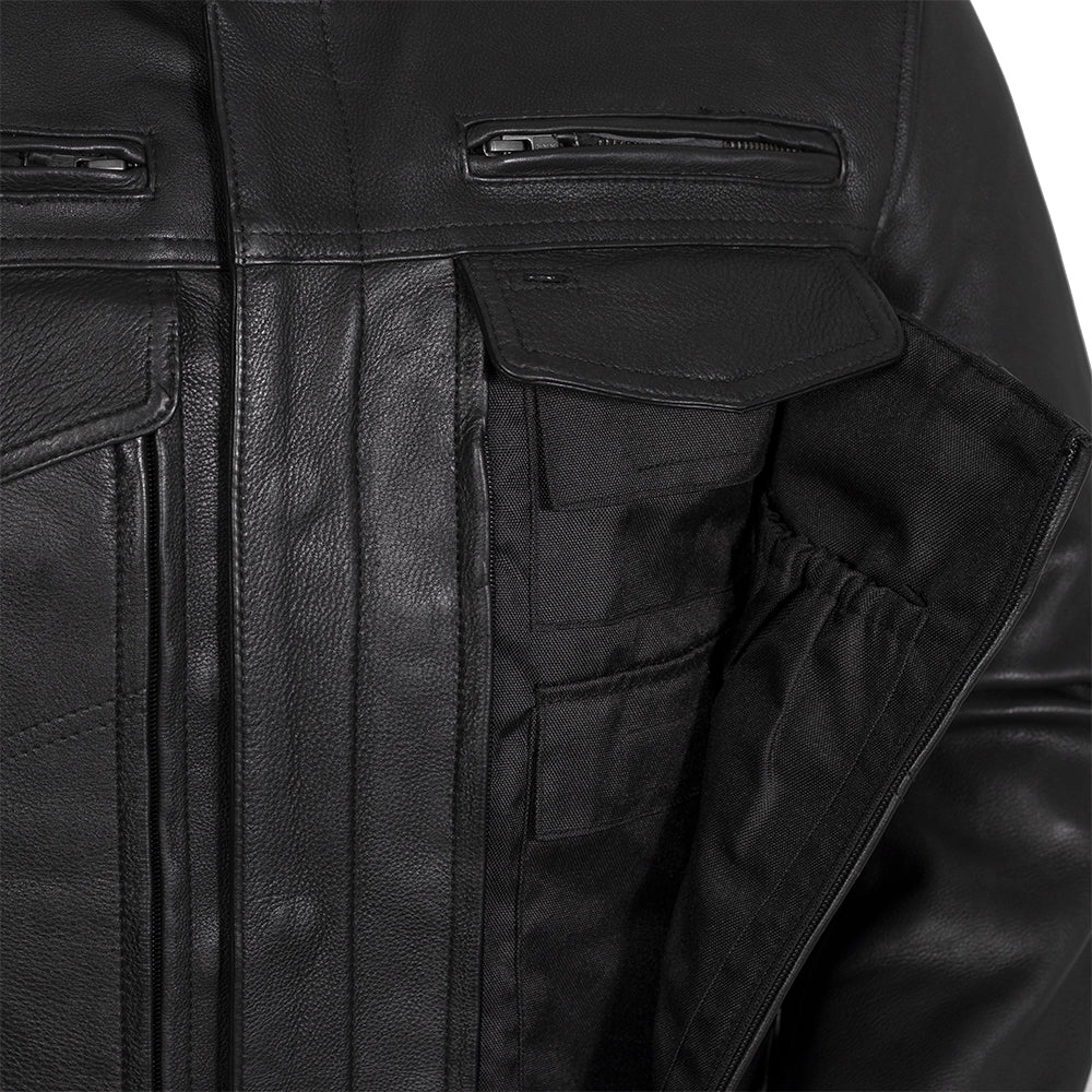 Raider Men's Motorcycle Leather Jacket Men's Leather Jacket First Manufacturing Company