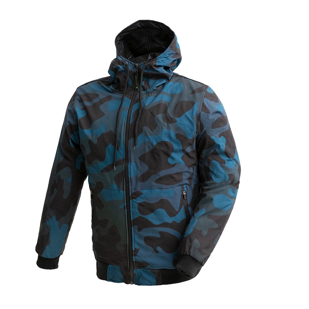 Reign Men's Breathable Rain Jacket Men's Rain Jacket Jackets Blue Camo S